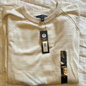 Banana Republic Men's Cream Merino Wool Sweater